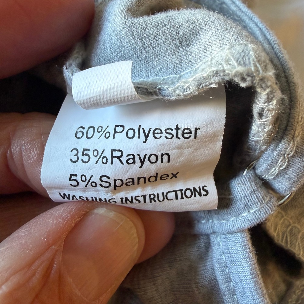 Heather Gray Sleeveless Harem Romper with Pockets and Adjustable Straps - Picture 6 of 6